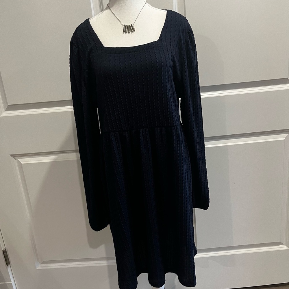 NWT Navy PAPER HEART Ribbed Pullover Sweater Dress